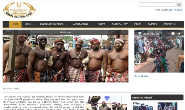 A community website for the Abiriba Enachioken